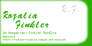 rozalia finkler business card